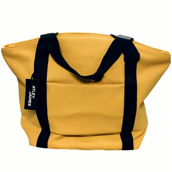 Atley James Bradshaw Travel Tote in Yellow/Black Adjustable Srtap NWT - Picture 3 of 9